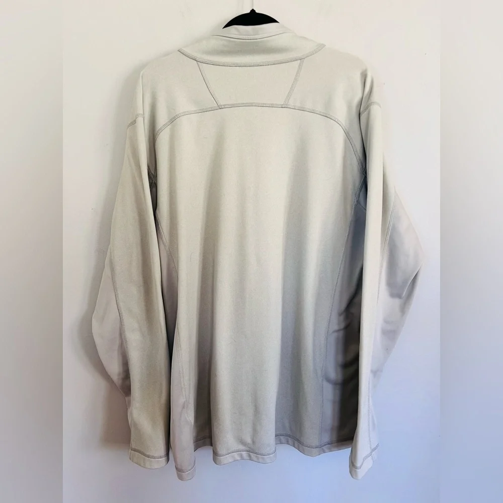 The North Face 1/4 Zip Pullover XXL Gray Neon Logo Fleece Hiking Outdoors